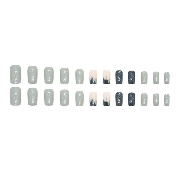 Gradient Glitter Gel Nail Tips Set Stornfield