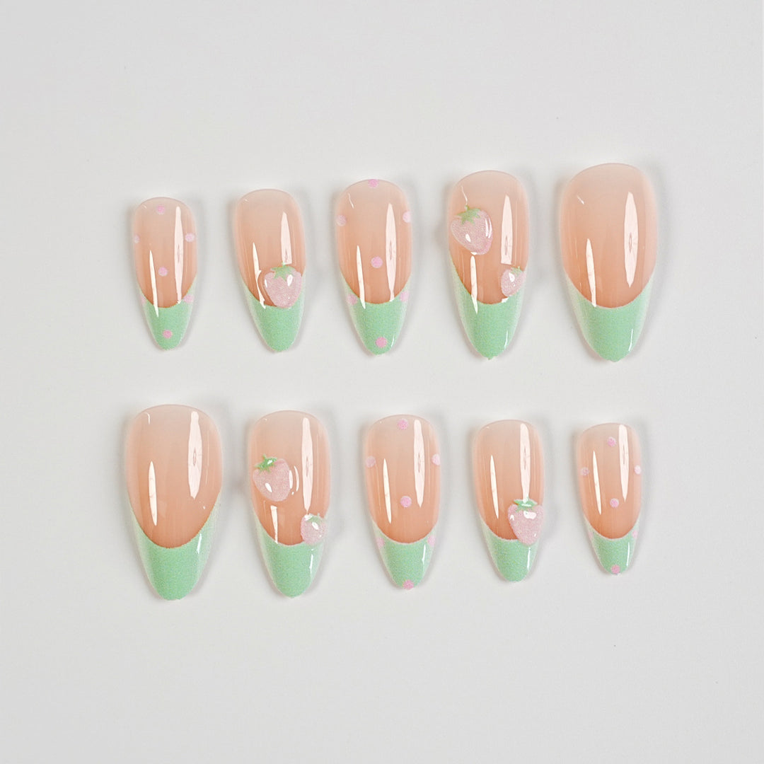 Artistic Press-On Nail Set with Accessories