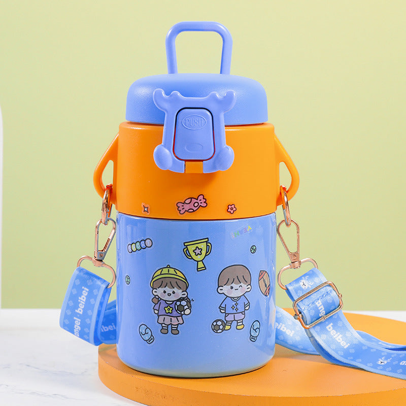 Women's Insulated Drinking Bottle with Multiple Carry Options and Cheerful Design Stornfield