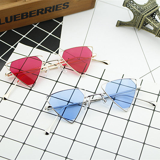 Ladies geometric sunglasses with elegant metal frame Stornfield