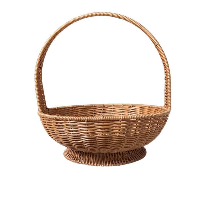 Women's round pasture basket with practical handle Stornfield