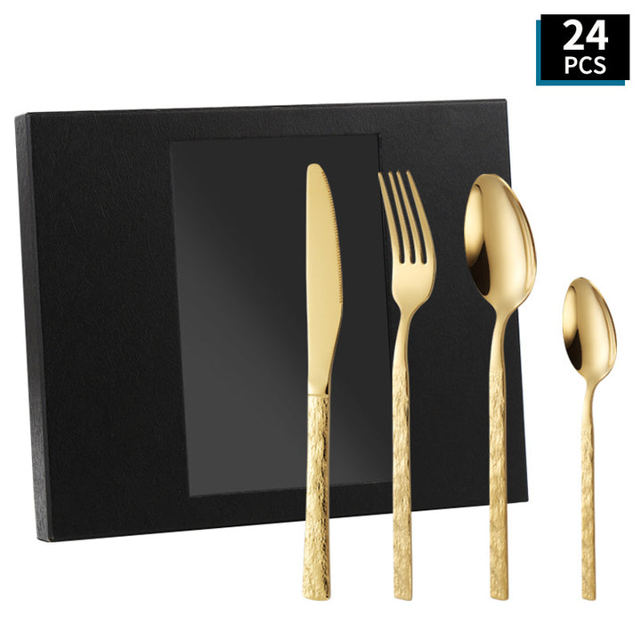 High-quality cutlery set with stylish, textured handle Stornfield
