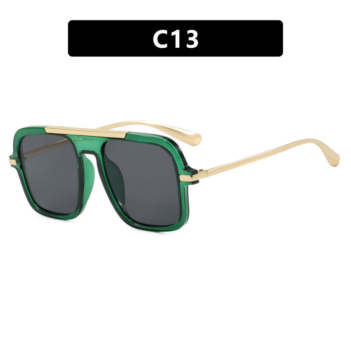 Women's square designer sunglasses with gold accents and protective UV filter Stornfield