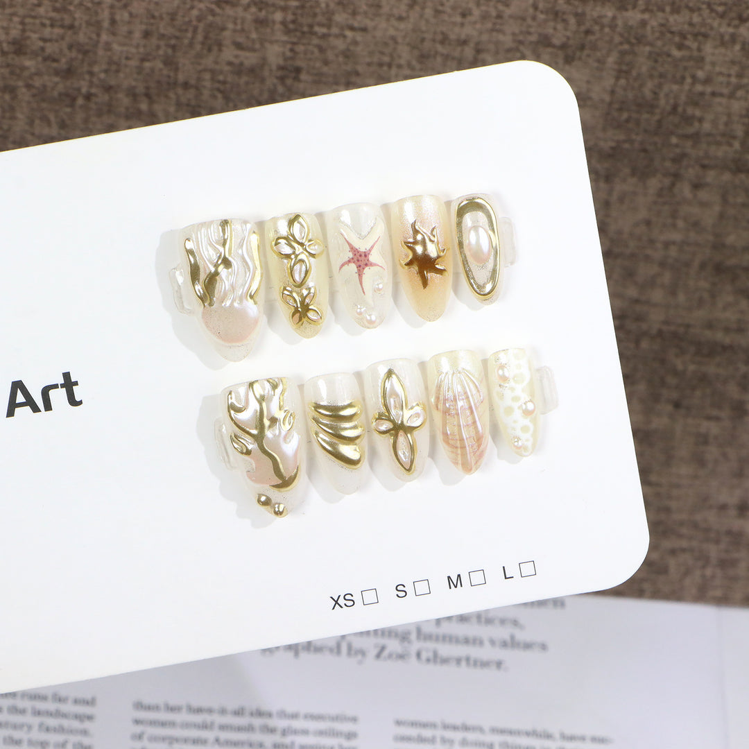 Artistic Press-On Nail Art Stornfield