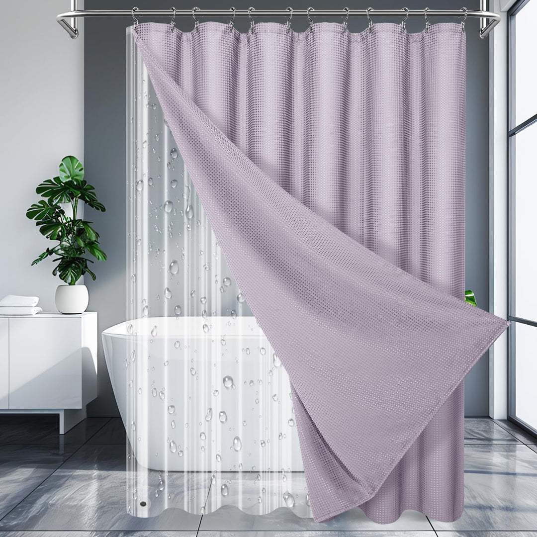 Textured Waterproof Shower Curtain Stornfield