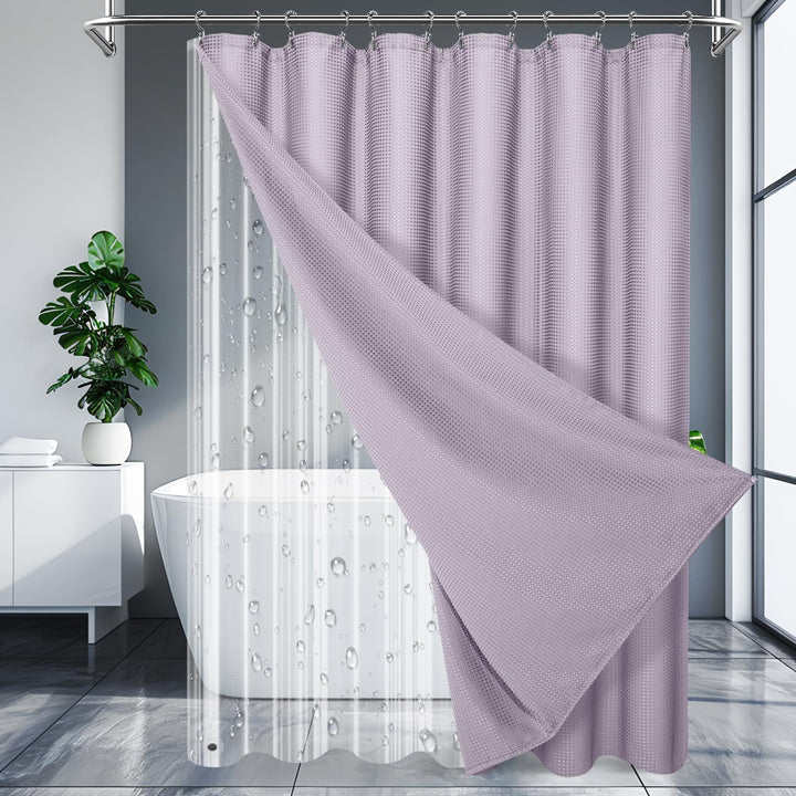 Textured Waterproof Shower Curtain Stornfield