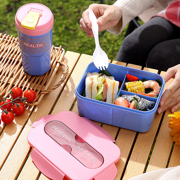 Multi-Compartment Food Storage Bento Box with Airtight Lid