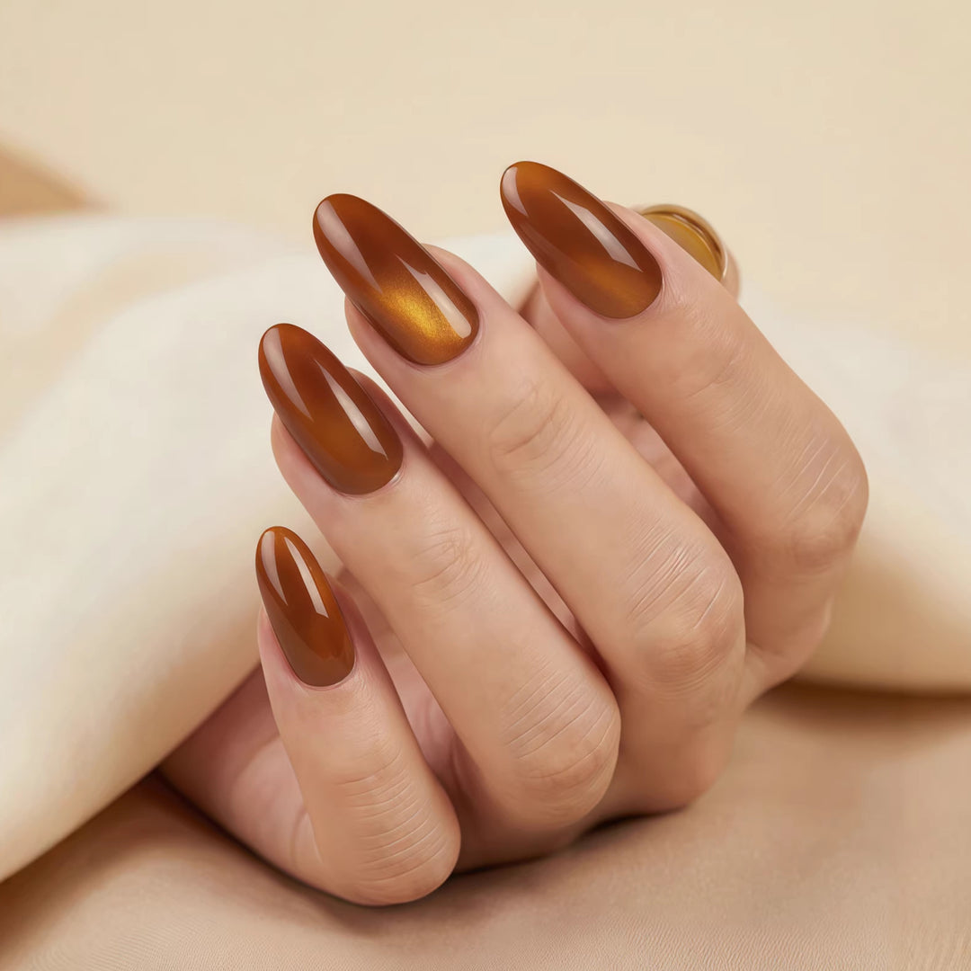 Glossy Almond-Shaped Press-On Nail Tips Stornfield