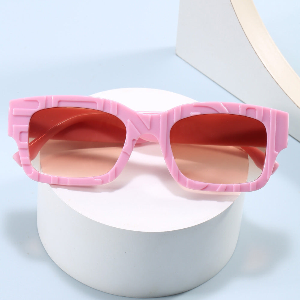 Women's fashionable square sunglasses with textured frame and UV protection Stornfield