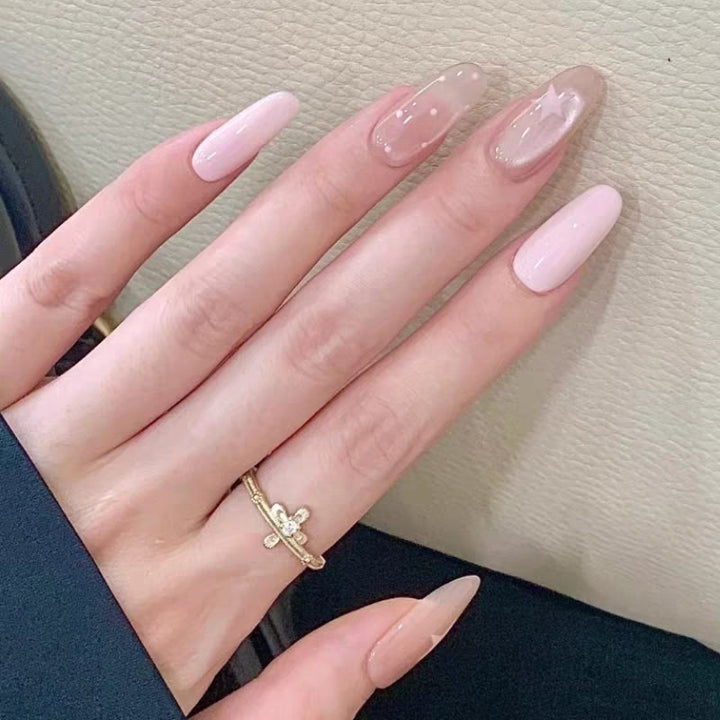 Glossy French Tip Press-On Nails Stornfield 1787395092