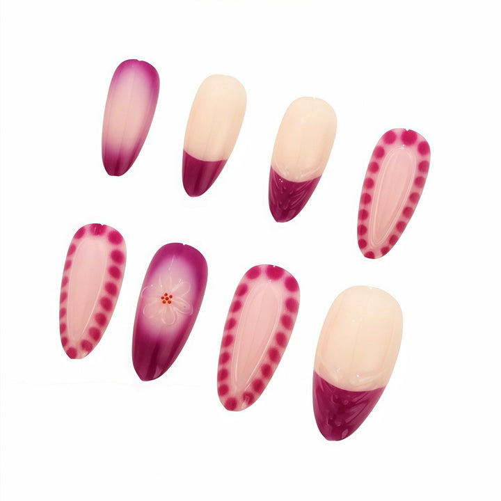 Elegant Artificial Nails with Floral Patterns Stornfield