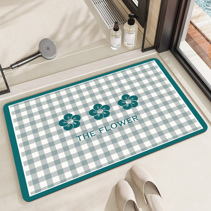 Stylish Floral Patterned Comfort Bath Mat Stornfield