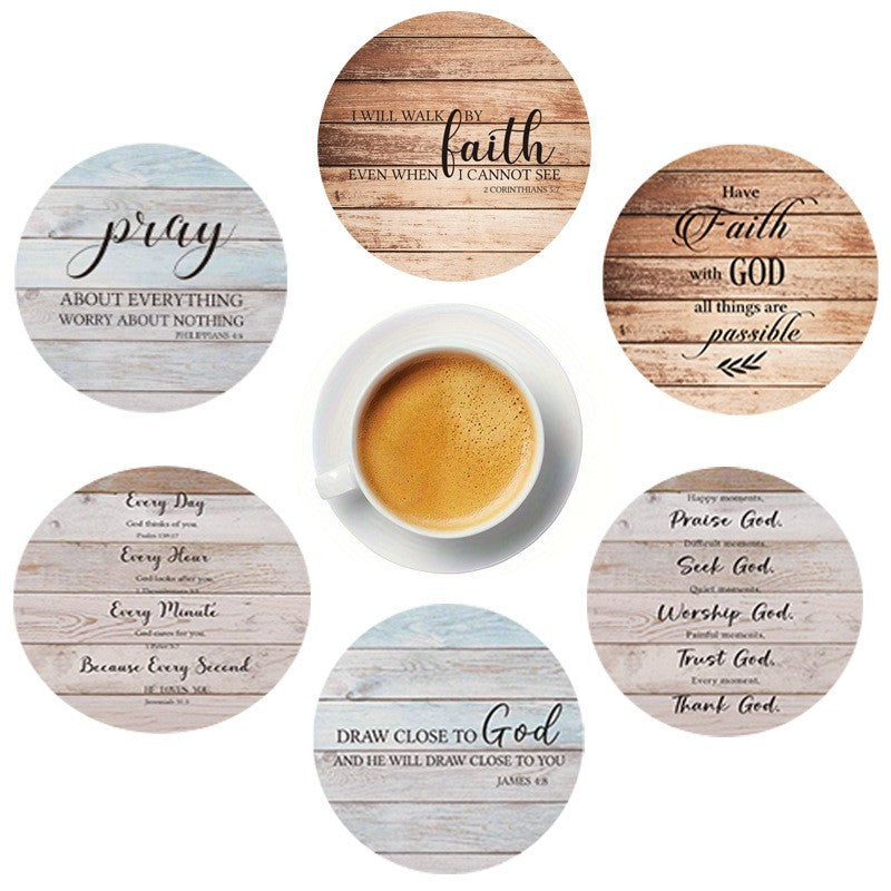 Decorative Sunflower-Themed Coaster Set