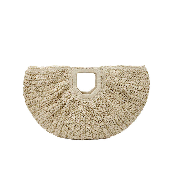 Handcrafted straw bag with elegant pleats Stornfield