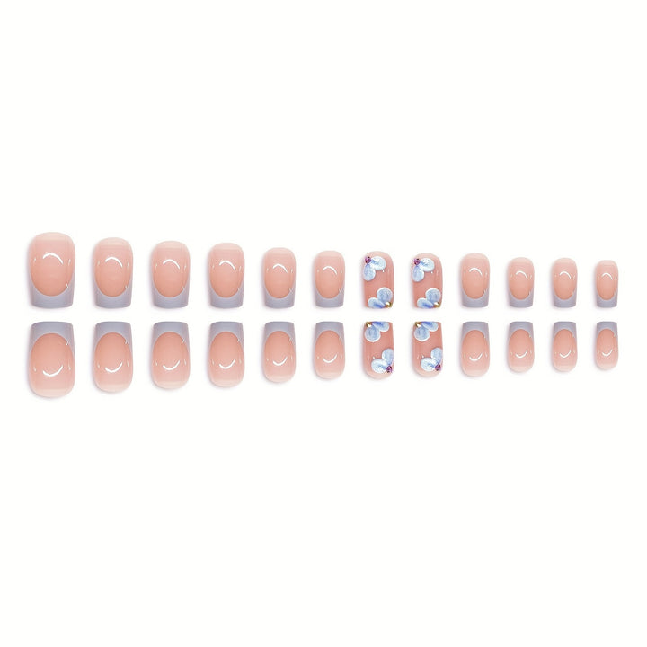 Artistic Floral Acrylic Press-On Nails Stornfield