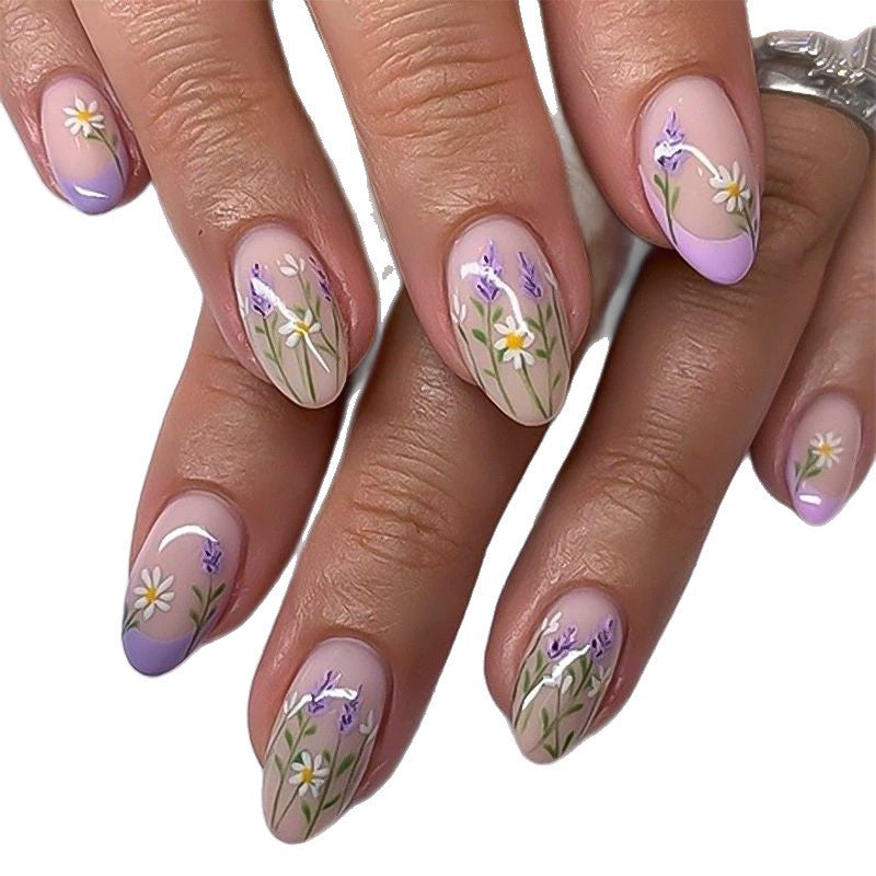 Floral Articulated Acrylic Nail Extensions Stornfield