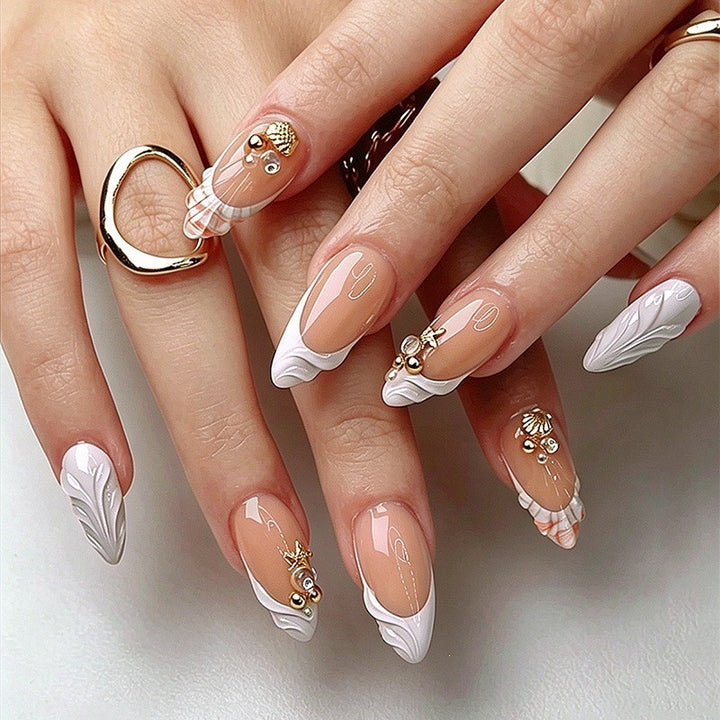 Artificial nail set with romantic accents Stornfield