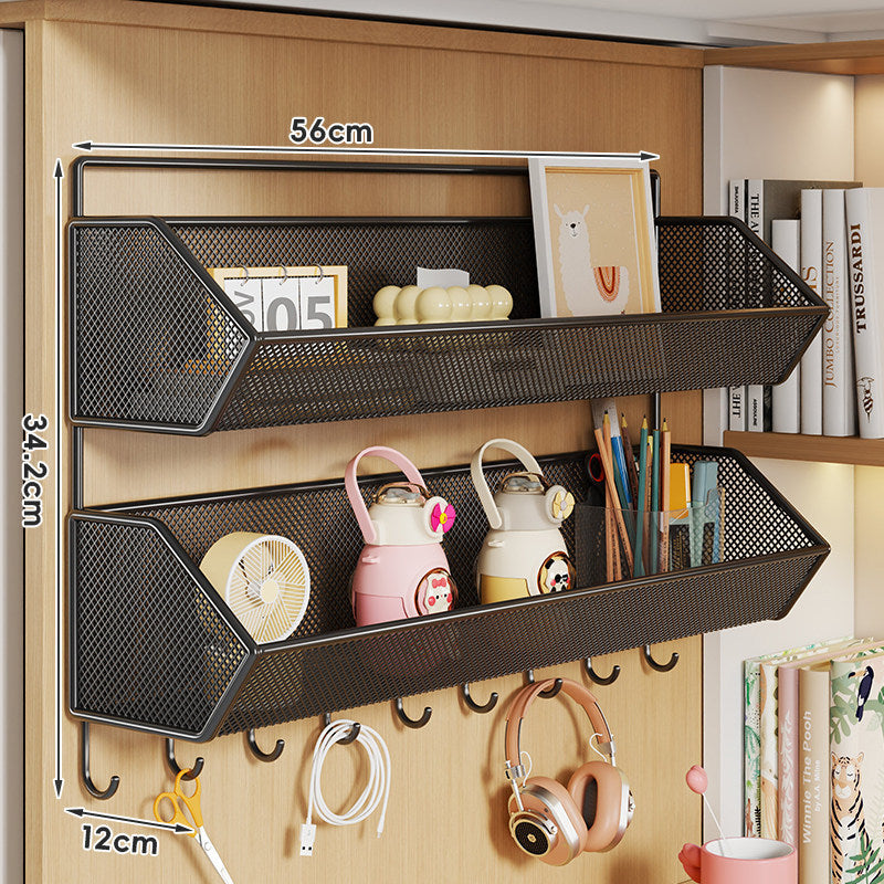 Over-Panel Hanging Mesh Storage Basket Organizer