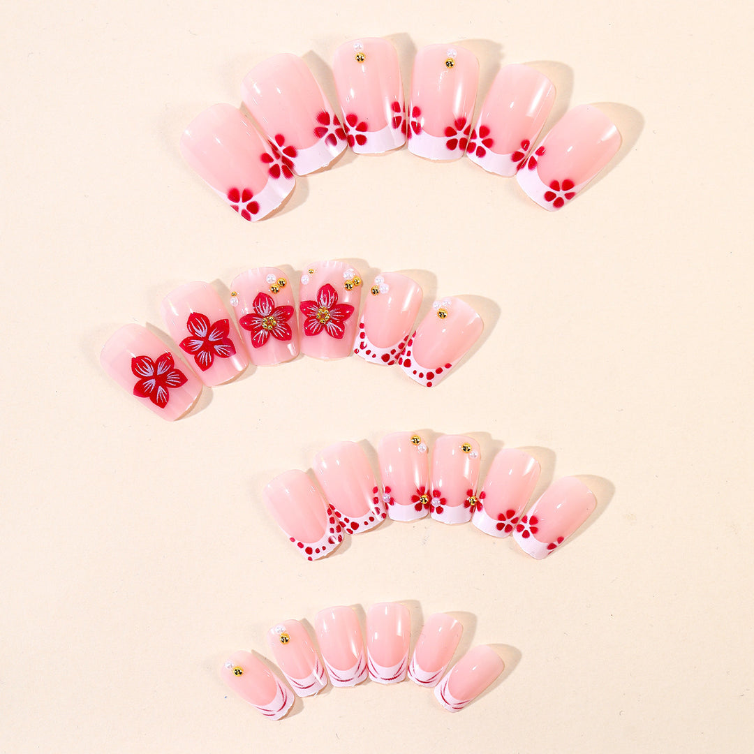 Decorative Floral Nail Art Extensions Stornfield