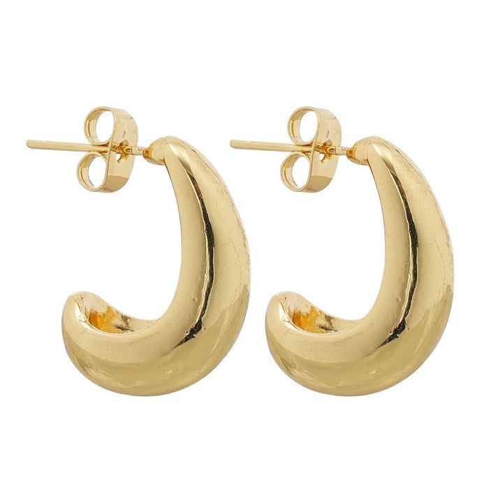 Sleek Curved Huggie Earrings Stornfield