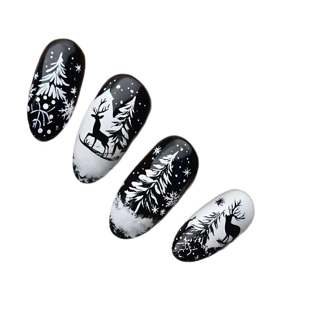 Elegant Artificial Nails in Christmas Design Stornfield