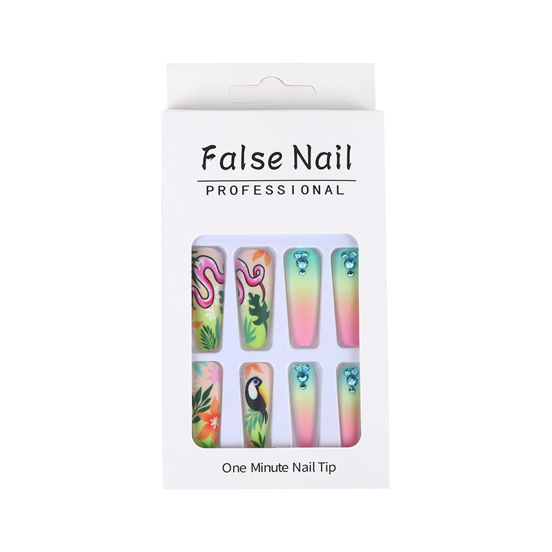 Artificial nail tips in tropical design Stornfield