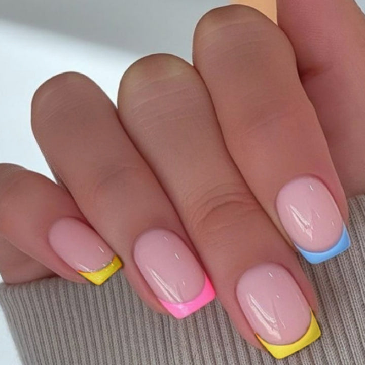 Premium Gradient French Tip Press-On Nail Set Stornfield
