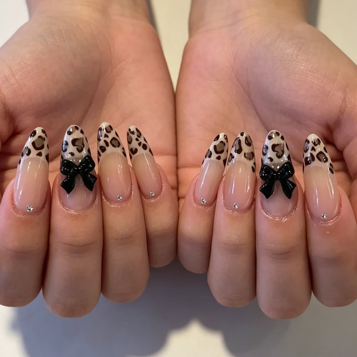 Designer Leopard Print Nail Art Enhancements Stornfield