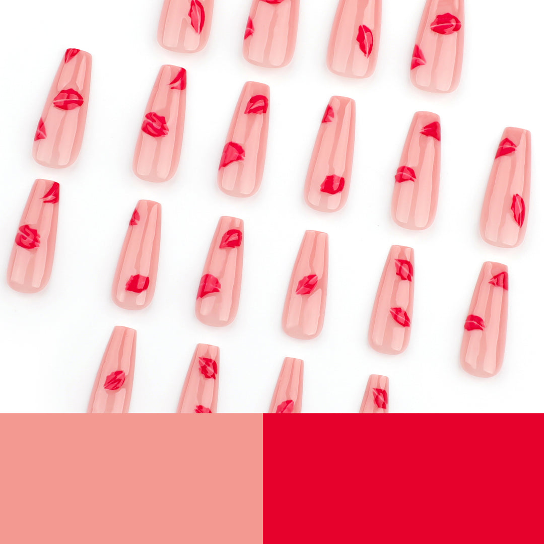 Artful Nail Extensions with Lip Design Stornfield