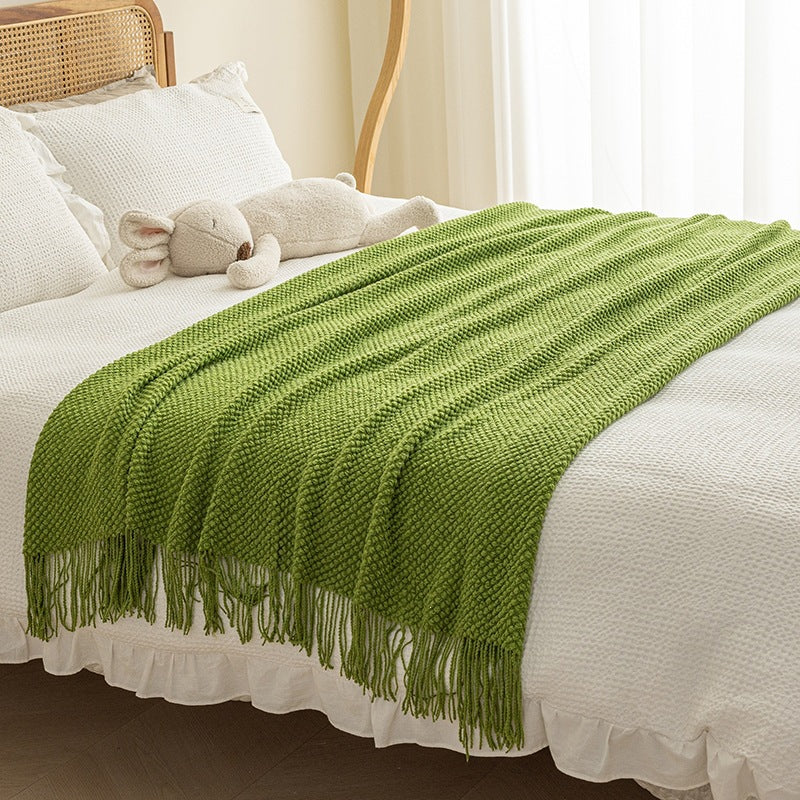 Textured Knit Throw Blanket