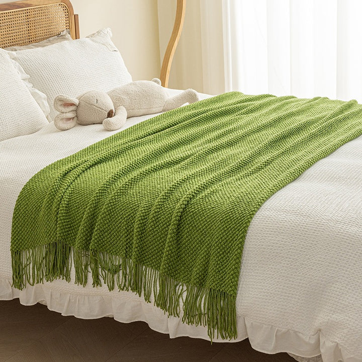 Textured Knit Throw Blanket