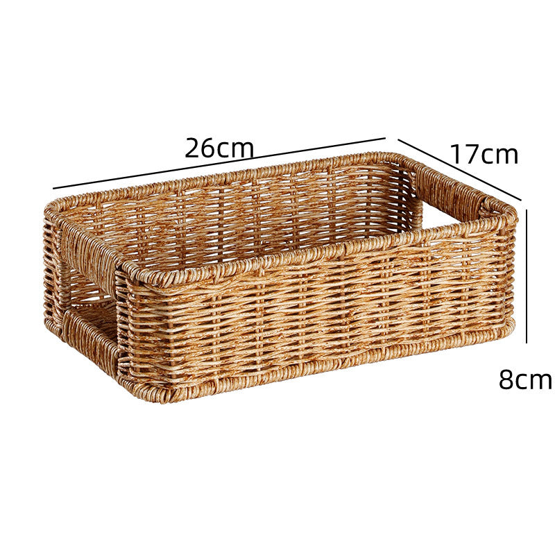 Handcrafted Rectangular Wicker Storage Bin Stornfield