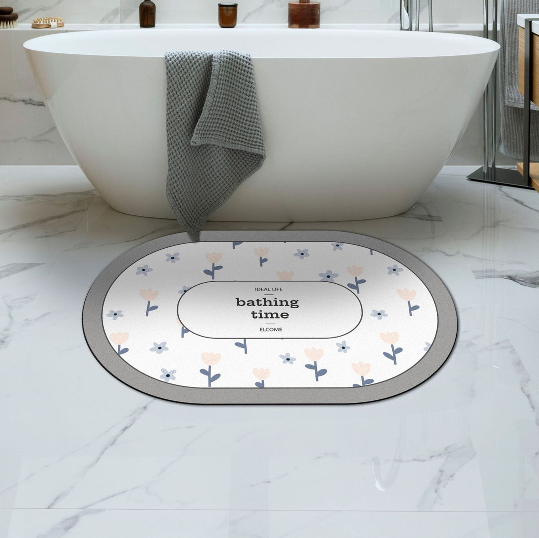 Soft Floral Bath Rug