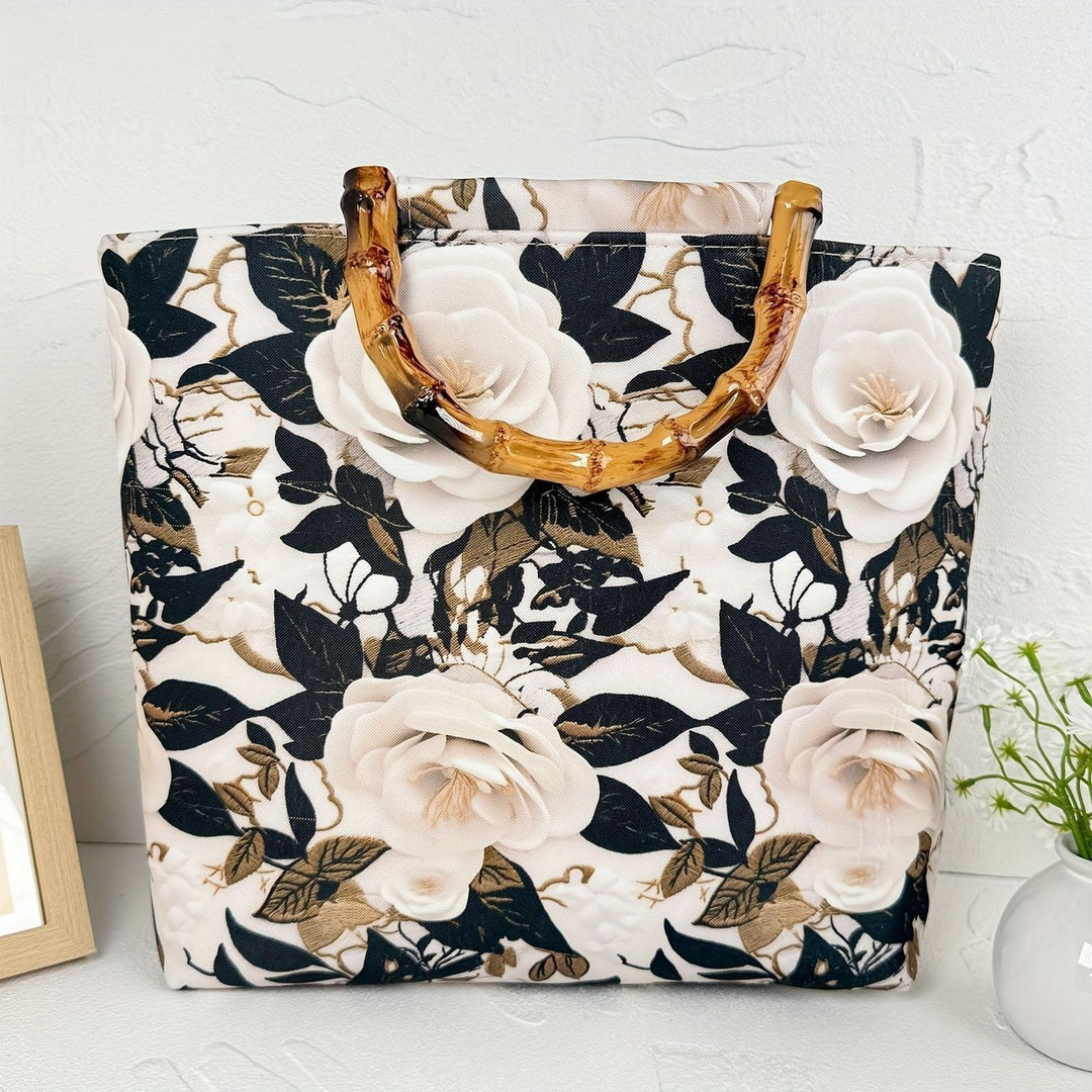 Beach bag with bamboo handles Stornfield
