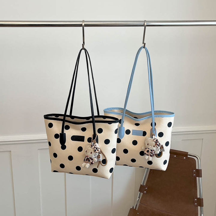Polka Dot Patterned Tote Bag