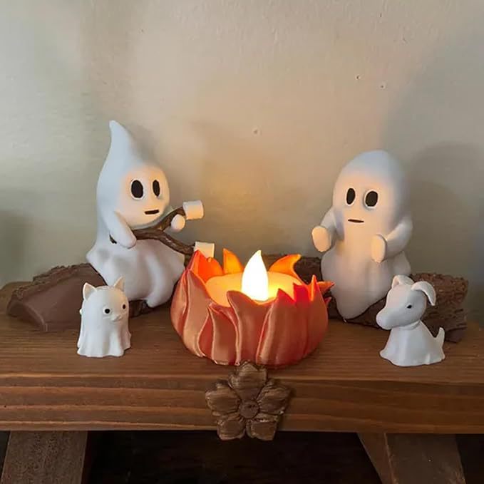 Creative Ghost Campfire Figurine Set Stornfield