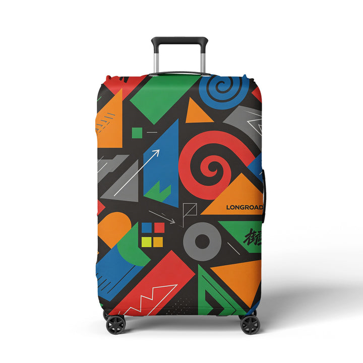 Women's suitcase cover with modern graphic design Stornfield
