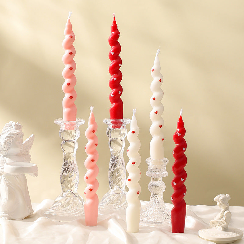 Antique-Style Ribbed Pressed Glass Candlestick Holder
