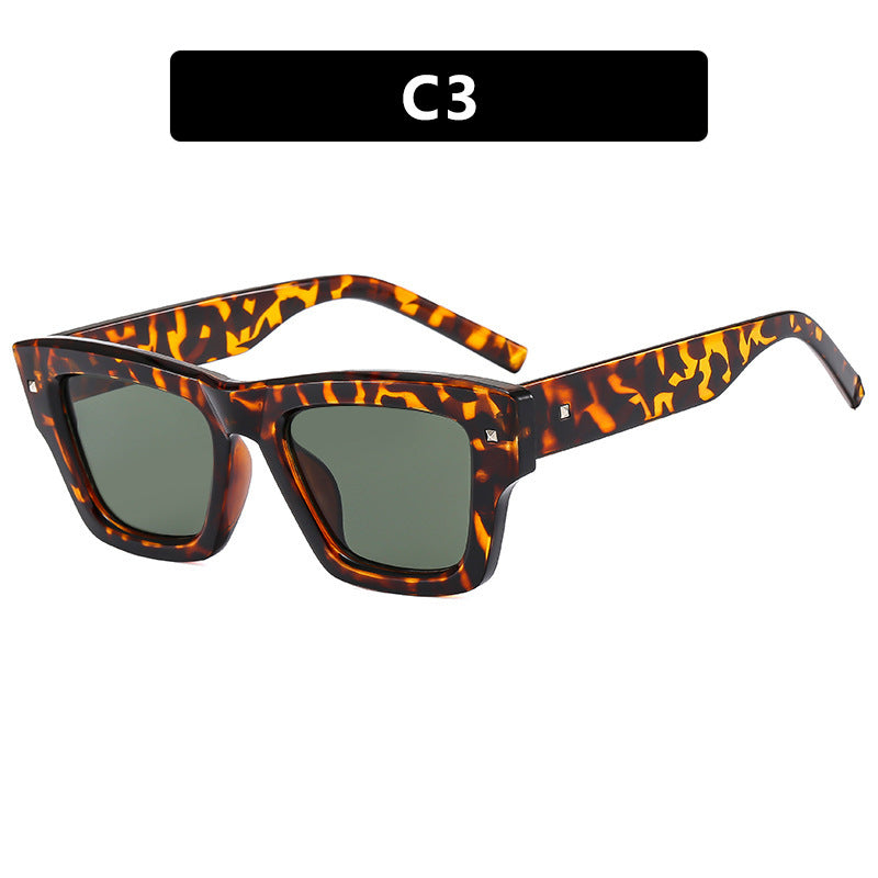 Ladies fashionable rectangular glasses with multifaceted design Stornfield