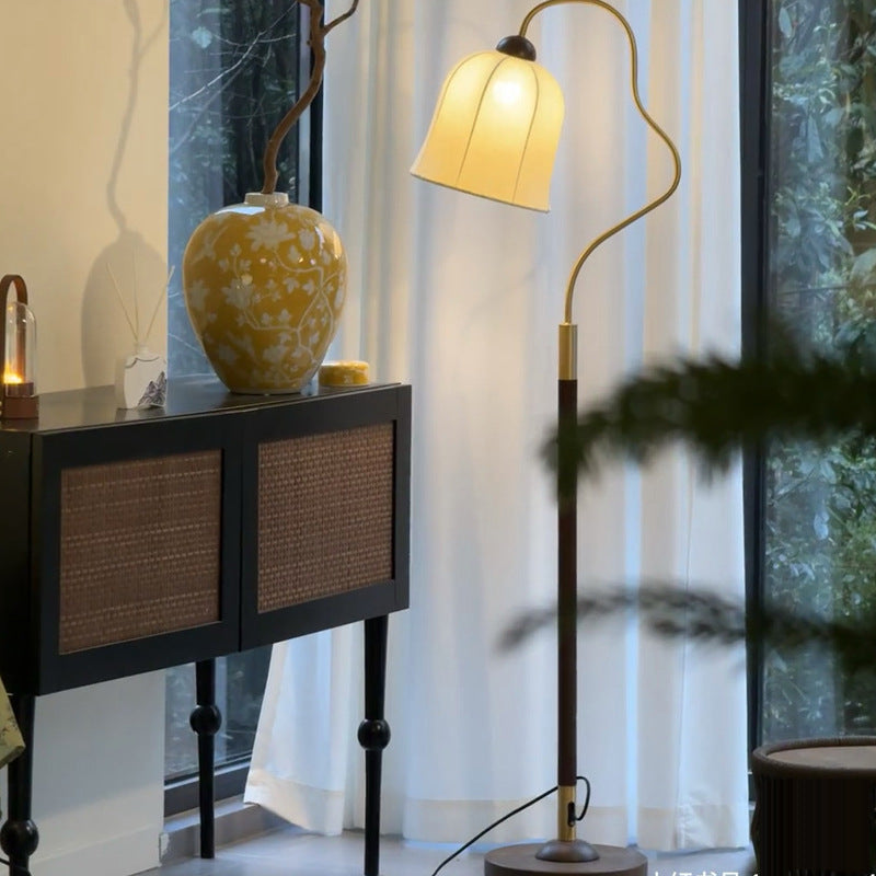 Floor Lamp with Curved Design