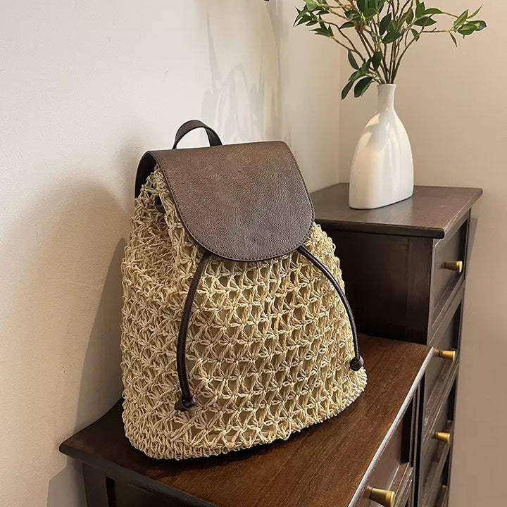 Macrame Backpack with Leather Flap Stornfield