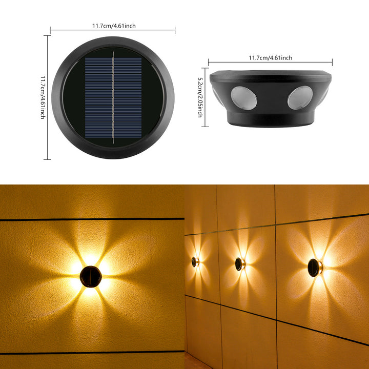 Outdoor Solar Wall Light Multi-Beam LED Decorative Accent Stornfield