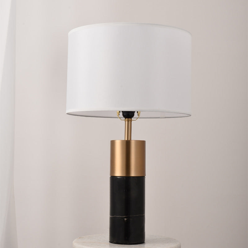 Contemporary Marble and Metal Table Lamp