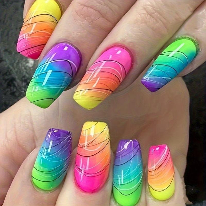 Nail set with elegant glitter design Stornfield