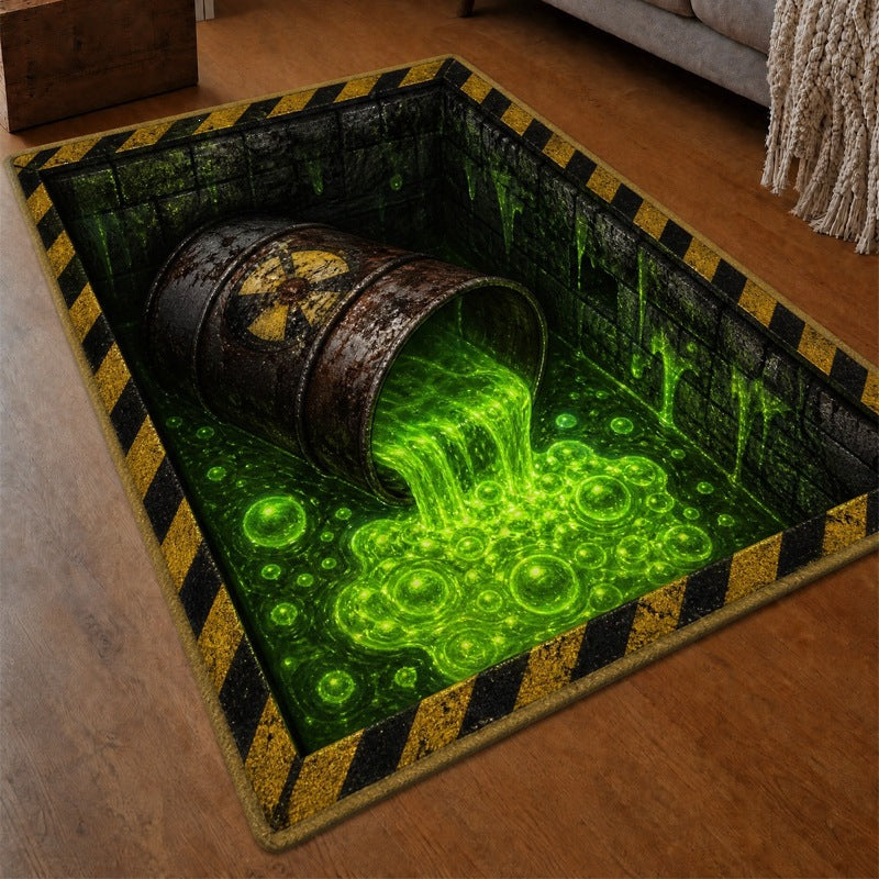 3D Serpent Design Area Rug for Home Decor