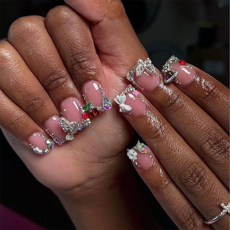 Acrylic Nail Set with Luxurious Accents Stornfield