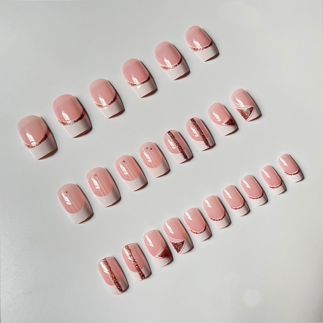 Elegant French Tip Nail Art Set Stornfield 1789915033