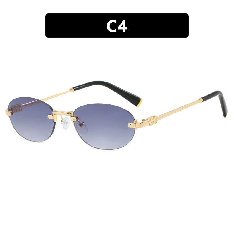 Women's fashion sunglasses with oval frame and elegant accents Stornfield