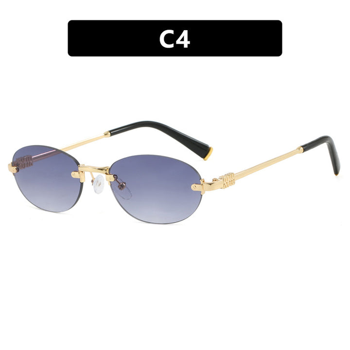 Women's fashion sunglasses with oval frame and elegant accents Stornfield