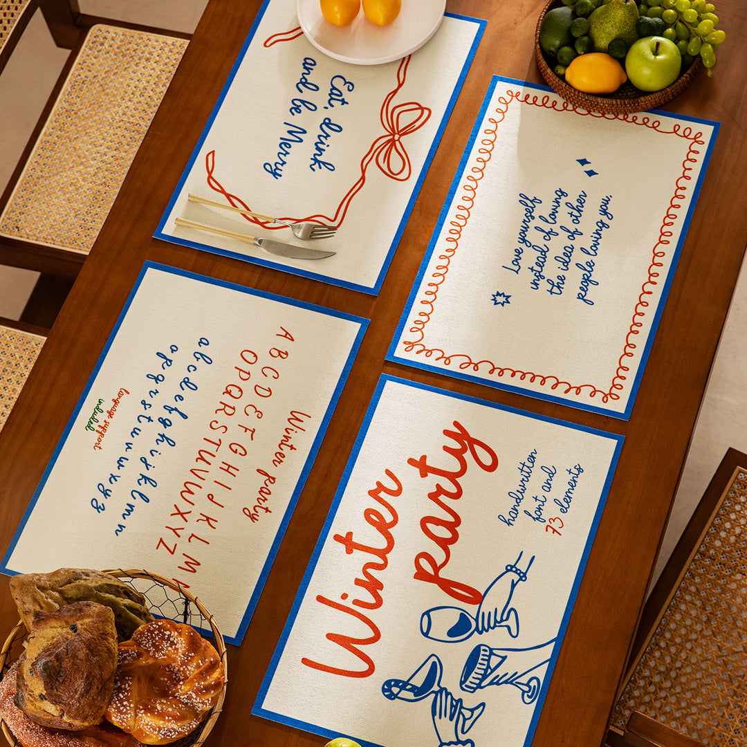 Children's Learning Placemat with Alphabet Print and Wipeable Surface Stornfield